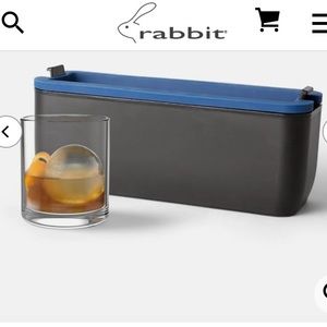Rabbit Clear Ice Sphere Mold Tray Blue/Slate Ice Spheres large